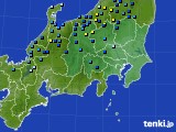 関東・甲信地方のアメダス実況(積雪深)(2016年01月21日)