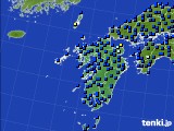 九州地方のアメダス実況(日照時間)(2016年01月21日)