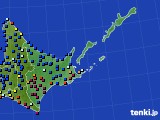 道東のアメダス実況(日照時間)(2016年01月21日)
