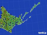 2016年01月22日の道東のアメダス(積雪深)