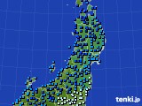 東北地方のアメダス実況(気温)(2016年01月22日)