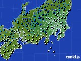 関東・甲信地方のアメダス実況(気温)(2016年01月22日)