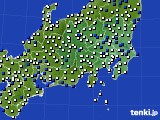 2016年01月22日の関東・甲信地方のアメダス(風向・風速)