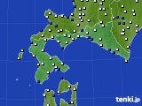 道南のアメダス実況(風向・風速)(2016年01月22日)