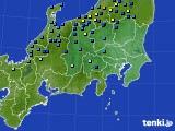 関東・甲信地方のアメダス実況(積雪深)(2016年01月23日)