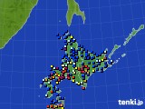 北海道地方のアメダス実況(日照時間)(2016年01月23日)
