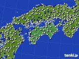 2016年01月23日の四国地方のアメダス(風向・風速)