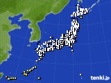 2016年01月23日のアメダス(風向・風速)