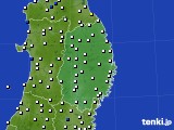 岩手県のアメダス実況(風向・風速)(2016年01月23日)