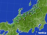 2016年01月24日の北陸地方のアメダス(降水量)