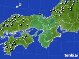 近畿地方のアメダス実況(降水量)(2016年01月24日)