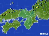 近畿地方のアメダス実況(積雪深)(2016年01月24日)