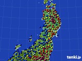 2016年01月24日の東北地方のアメダス(日照時間)