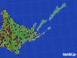 道東のアメダス実況(日照時間)(2016年01月24日)