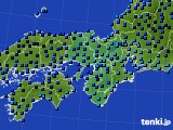 近畿地方のアメダス実況(気温)(2016年01月24日)