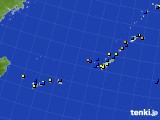 沖縄地方のアメダス実況(風向・風速)(2016年01月24日)