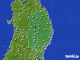 2016年01月24日の岩手県のアメダス(風向・風速)