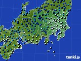 関東・甲信地方のアメダス実況(気温)(2016年01月25日)