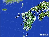 九州地方のアメダス実況(風向・風速)(2016年01月25日)
