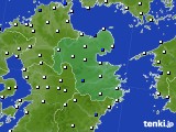 大分県のアメダス実況(風向・風速)(2016年01月25日)