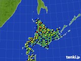 2016年01月27日の北海道地方のアメダス(積雪深)