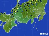 東海地方のアメダス実況(積雪深)(2016年01月27日)