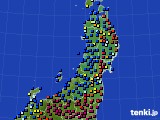 2016年01月27日の東北地方のアメダス(日照時間)