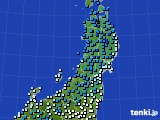 東北地方のアメダス実況(気温)(2016年01月27日)