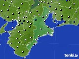 三重県のアメダス実況(風向・風速)(2016年01月27日)