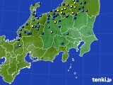 関東・甲信地方のアメダス実況(積雪深)(2016年01月28日)