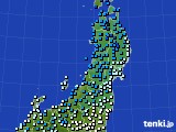 東北地方のアメダス実況(気温)(2016年01月28日)
