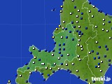 道央のアメダス実況(風向・風速)(2016年01月28日)