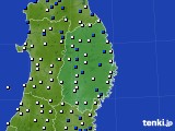 岩手県のアメダス実況(風向・風速)(2016年01月28日)