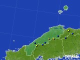 島根県のアメダス実況(積雪深)(2016年01月29日)