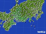 2016年01月29日の東海地方のアメダス(風向・風速)