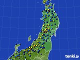 東北地方のアメダス実況(積雪深)(2016年01月30日)