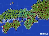 近畿地方のアメダス実況(日照時間)(2016年01月31日)