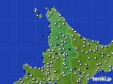 2016年01月31日の道北のアメダス(風向・風速)