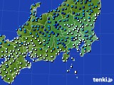 関東・甲信地方のアメダス実況(気温)(2016年02月01日)