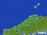 島根県のアメダス実況(風向・風速)(2016年02月01日)