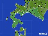 道南のアメダス実況(風向・風速)(2016年02月02日)