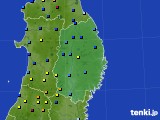 2016年02月03日の岩手県のアメダス(積雪深)