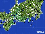 東海地方のアメダス実況(風向・風速)(2016年02月03日)