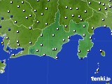 2016年02月03日の静岡県のアメダス(風向・風速)