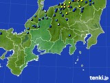 2016年02月04日の東海地方のアメダス(積雪深)