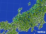 2016年02月04日の北陸地方のアメダス(気温)