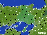 2016年02月04日の兵庫県のアメダス(風向・風速)