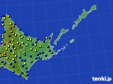 道東のアメダス実況(積雪深)(2016年02月05日)