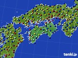 四国地方のアメダス実況(日照時間)(2016年02月06日)