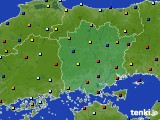 2016年02月06日の岡山県のアメダス(日照時間)